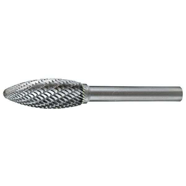 ITM - HOLEMAKER CARBIDE BURR, FLAME SHAPE, 5/16" X 3/4" HEAD, 1/4" SHANK DC | CB-SH2