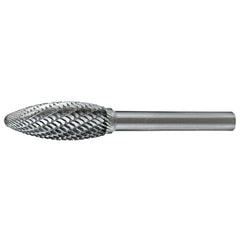 ITM - HOLEMAKER CARBIDE BURR, FLAME SHAPE, 5/16" X 3/4" HEAD, 1/4" SHANK DC | CB-SH2