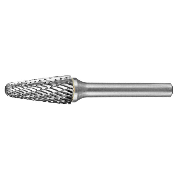 ITM - HOLEMAKER CARBIDE BURR, TAPERED RADIUS END, 1/8" X 1/2" HEAD, 1/8" SHANK DC | CB-SL42