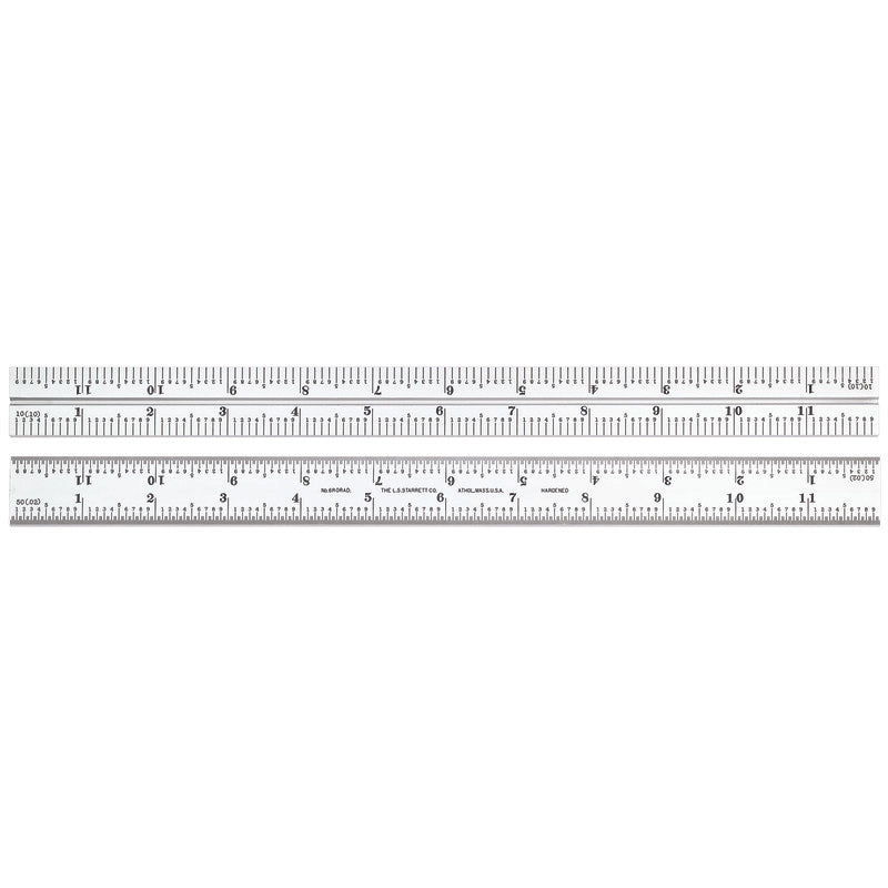 Starrett - 12in Blade 6R Grad Satin Chrome | CB12-6R