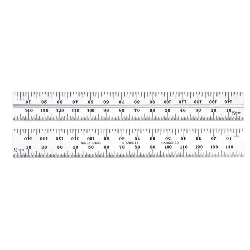 Starrett - 150mm Blade Satin Chrome - Metric Graduated | CB150-35