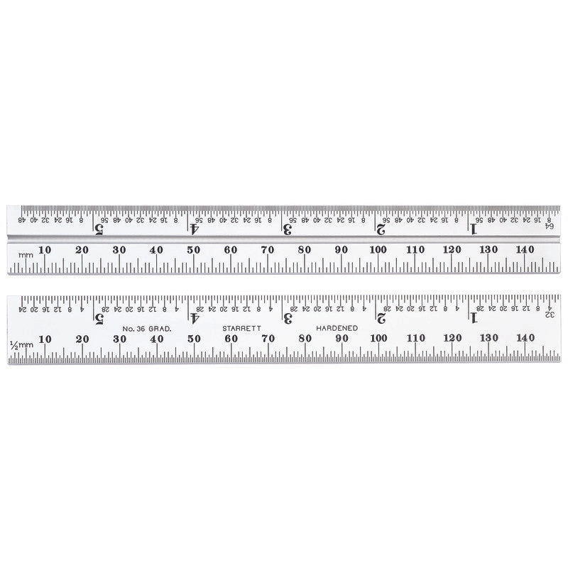 Starrett - 150mm Blade Satin Chrome - Metric/English Grad | CB150-36
