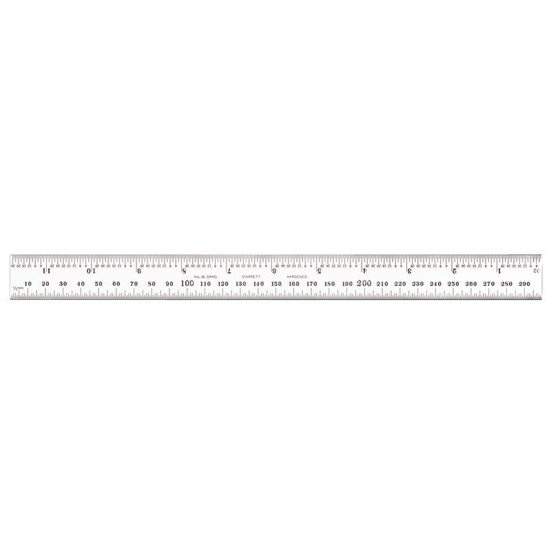 Starrett - 300mm Blade Satin Chrome Metric / English | CB300-36