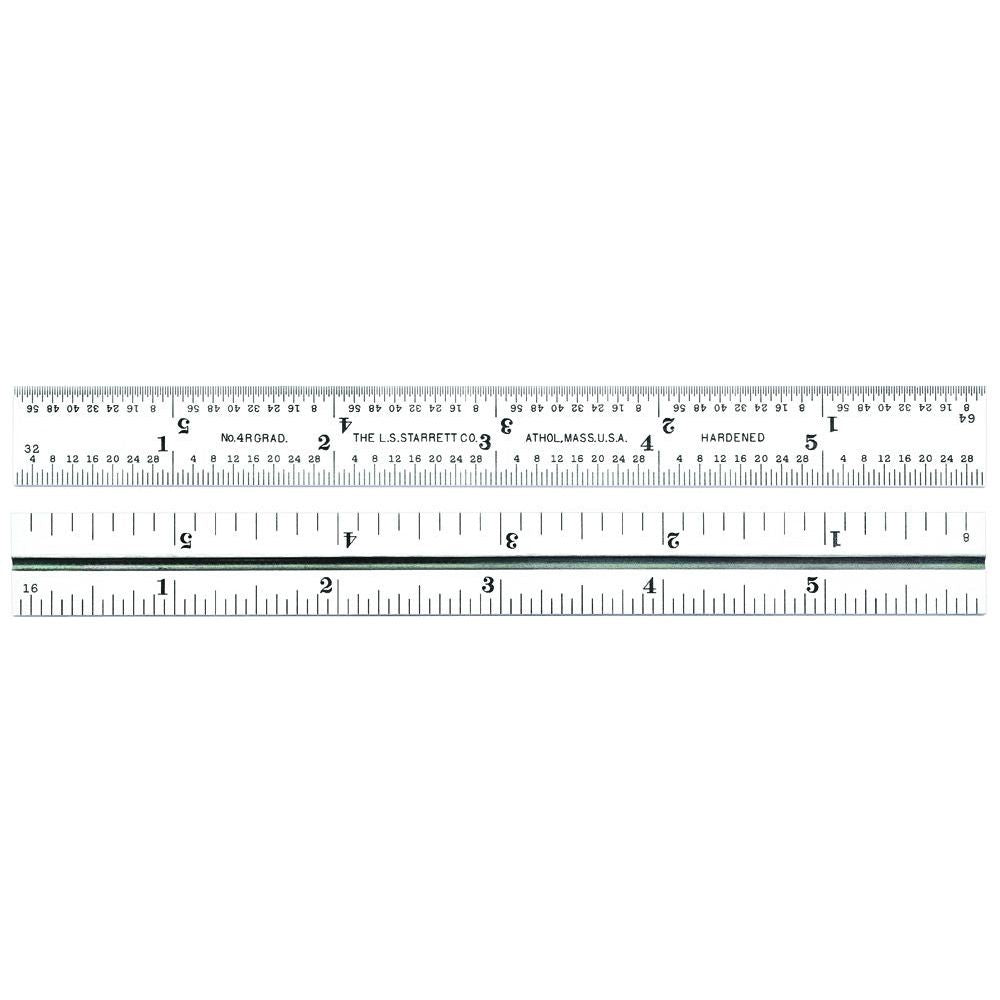 Starrett - Combination Square 6in 4R Grad Satin Chrome | CB33J-4R