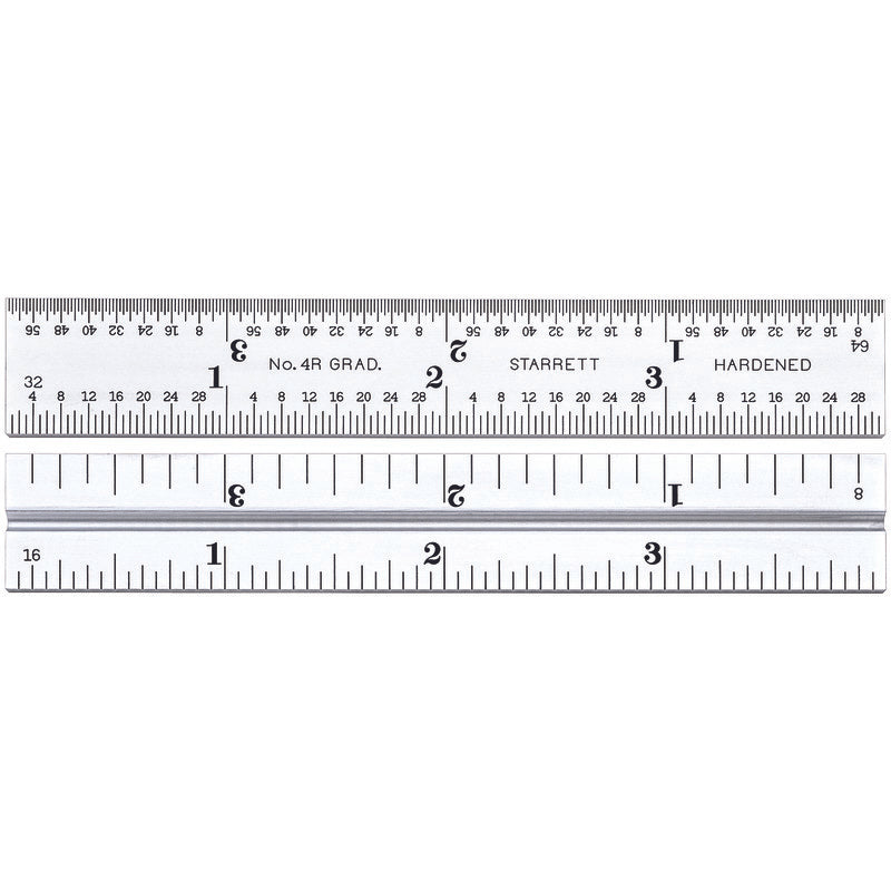 Starrett - 4in Blade 4R Grad Satin Chrome | CB4-4R