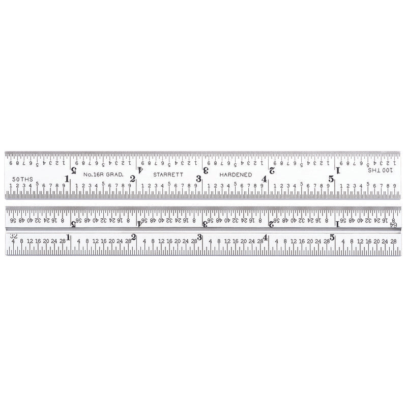 Starrett - 6in Blade 16R Grad Satin Chrome | CB6-16R