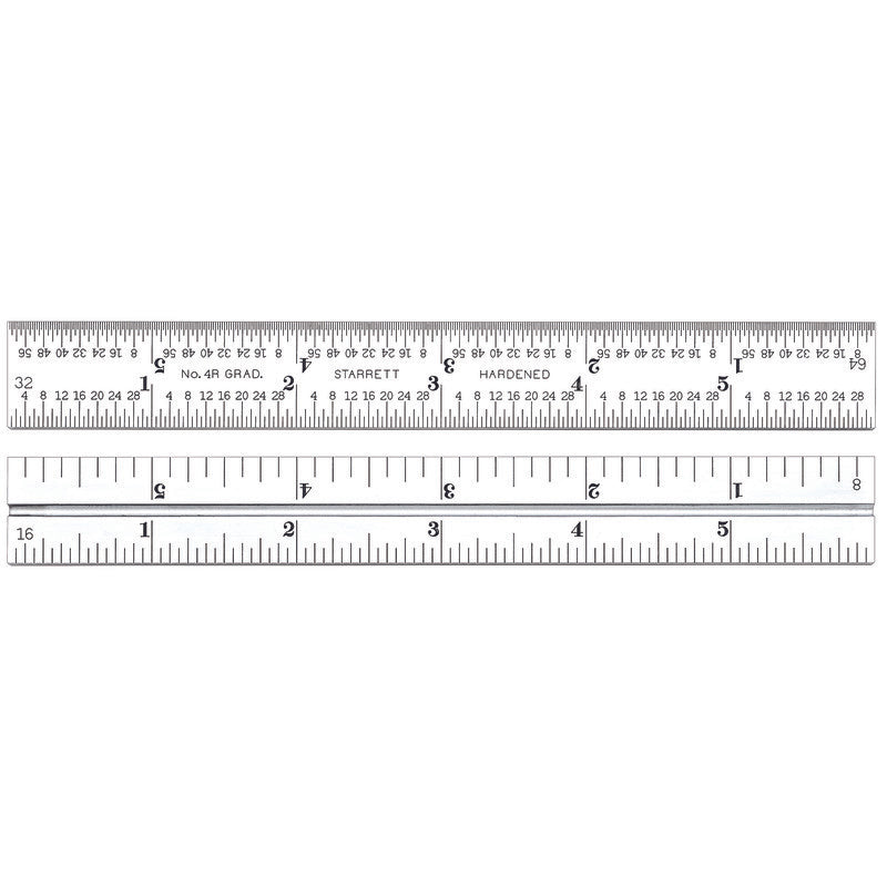 Starrett - 6in Blade 4R Grad Satin Chrome | CB6-4R