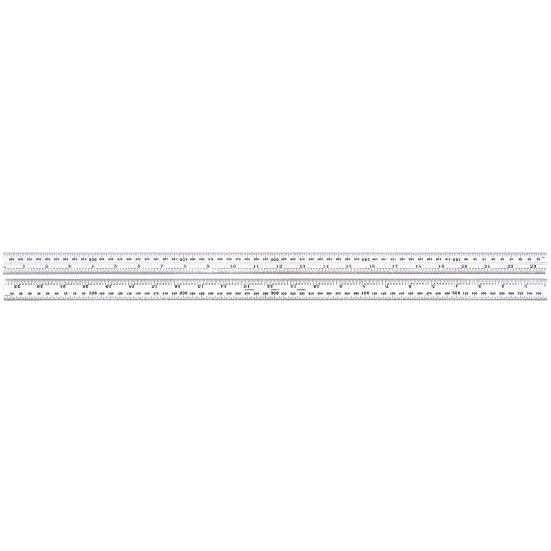 Starrett - 600mm Blade Satin Chrome Inch & MM | CB600-36