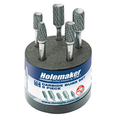 ITM - HOLEMAKER CARBIDE BURR SET, 6MM SHANK, 5PCE SB3, SB5, SC3, SC5, SF3 | CB6M-SET-05