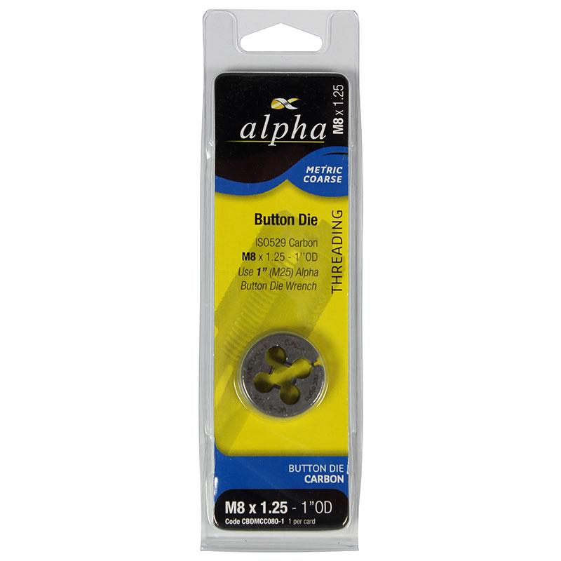 Carbon Button Die UNF-1/2 x 20-1.5OD-carded Carbon Button