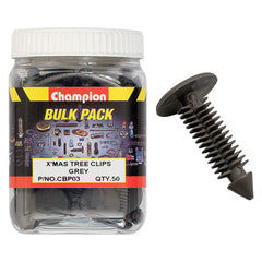 Champion - Xmas Tree Clips :grey Length:22mm Stem Dia: 6.8mm Head:16mm | CBP03