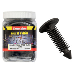 Champion - Xmas Tree Clips :black Length:27mm Stem Dia: 6.8mm Head:16mm | CBP04