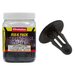 Champion - Retainer Clips :black Length:13mm Hole:5mm Head:13mm | CBP103