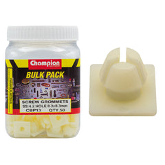 Champion - SCREW GROMMETS :WHITE SCREWS SIZE: 3.27mm HOLE:8.3 x 8.3mm | CBP13