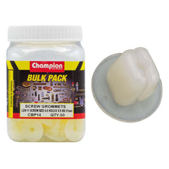 Champion - SCREW GROMMETS :CLEAR LEN:9mm SCREWS SIZE: 4.8mm HOLE: 8 x 8mm HD:17mm | CBP14