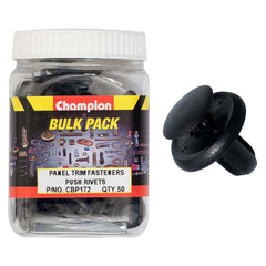 Champion - Push Rivets :black Length:17mm Hole:6mm Head:15mm | CBP172