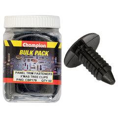 Champion - Xmas Tree Clips :black Length:20mm Stem Dia: 8mm Head:17.5mm | CBP178