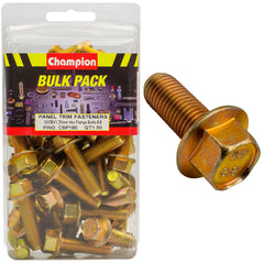 Champion - HEX FLANGE SET SCREWS HIGH TENSILE M10 x 35 x 1.25mm 14AF GRADE 8.8 | CBP180