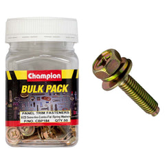 Champion - HEX SET SCREWS SEMS HEX IND COMBO DVE FLAT/SPRING WASHERS PILOT M6 x 20mm | CBP184