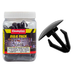 Champion - Trim Anchors :black Length:15mm Hole:8mm Head:18mm | CBP34