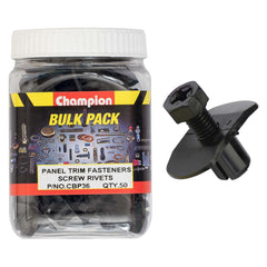 Champion - Push Rivets :black Length:9mm Hole:8mm Head:M14 x 22mm | CBP36