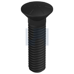 Hobsons - 1/2" x 2" - Plow Bolt Sq Neck - Plain - Grade 8 - UNC - Qty 50 | CBPG8PC0500200