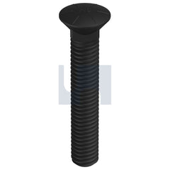 Hobsons - 1/2" x 3" - Plow Bolt Sq Neck - Plain - Grade 8 - UNC - Qty 25 | CBPG8PC0500300