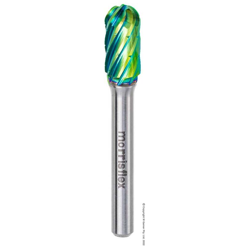 Morrisflex - Radius Ended Cylinder Burr Size 3 Coated | CBSC3NG6C