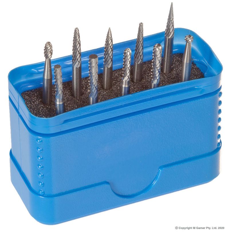 Morrisflex - 1/8" Head Carbide Burr 10 Piece Set | CBSET10
