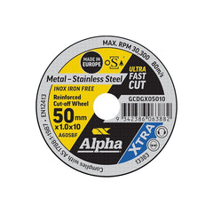Cutting Disc 50 x 1mm XTRA 5 Pack Carded ( 5 Discs )