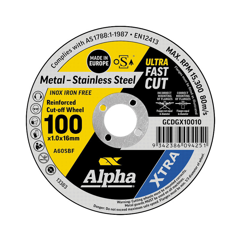 Cutting Disc 100 x 1mm XTRA Carded (Pk 10)