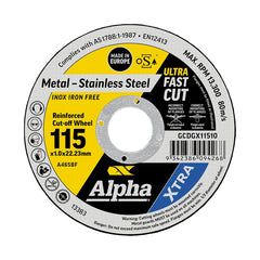 Cutting Disc 115 x 1mm XTRA Carded (Pk 10)