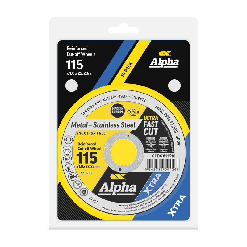 Cutting Disc 115 x 1mm XTRA Carded (Pk 10)