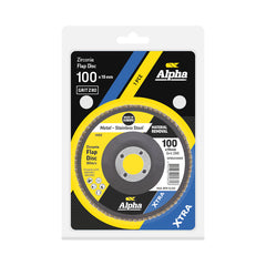 Flap Disc 100mm Z80 Grit Zirconia Xtra Carded (Pk 1)