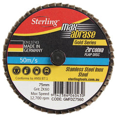 Mini Flap Disc R Type 75mm Z40 Grit XTRA Carded (Pk 1)