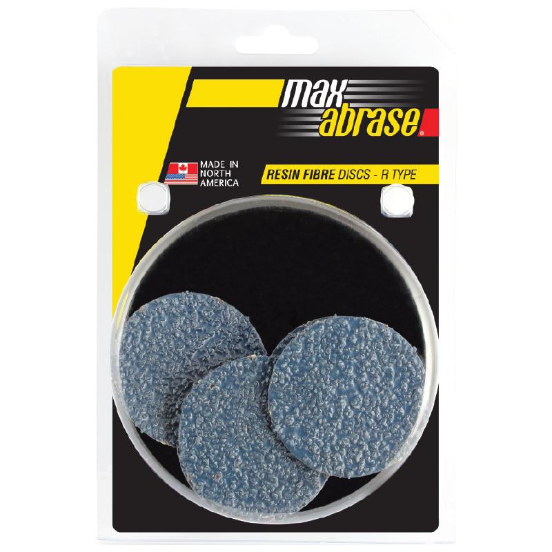 Carded 5 Pack 75mm x Z60 Resin Fibre Disc R Type Zirc. Grit