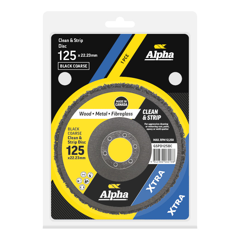 Clean & Strip Disc 125mm Black coarse XTRA Carded
