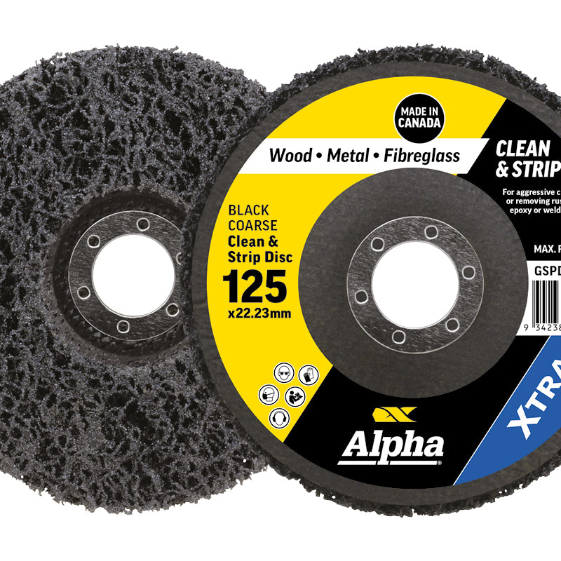 Clean & Strip Disc 125mm Black coarse XTRA Carded