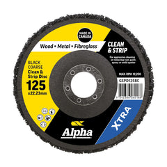 Clean & Strip Disc 125mm Black coarse XTRA Carded