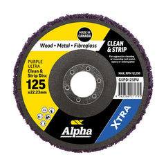 Clean & Strip Disc 125mm Purple ultra XTRA Carded