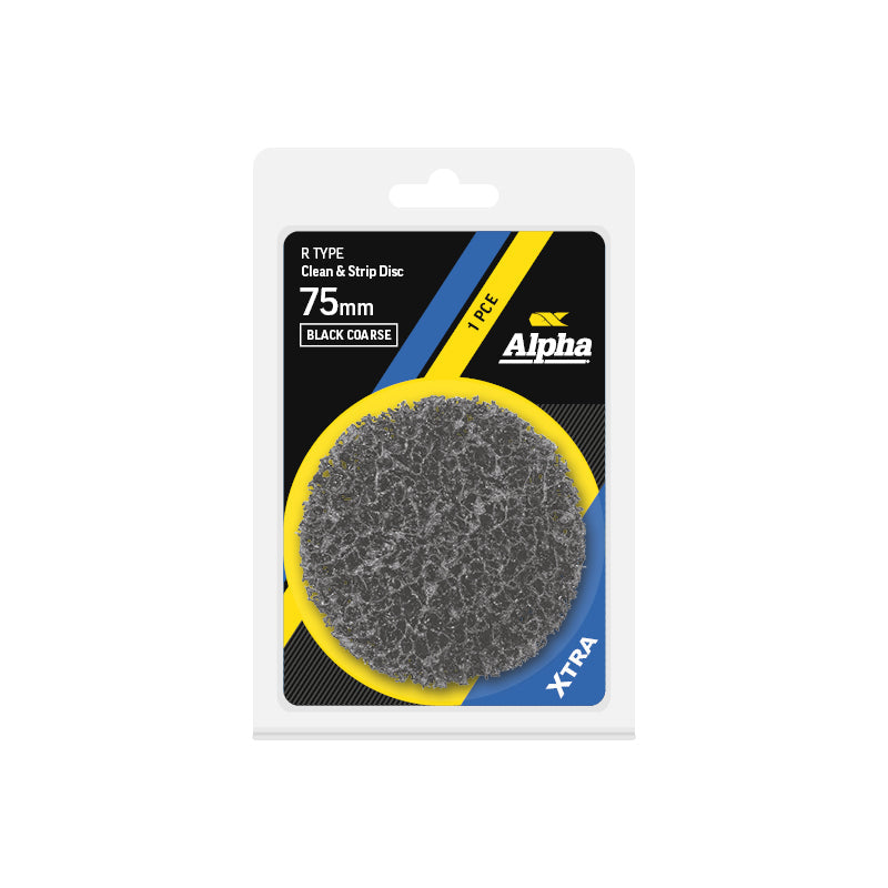 Clean & Strip Disc R Type 75mm Black coarse XTRA Carded (Pk 1)
