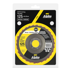 Flap Disc Surface Finishing 125mm Medium / Maroon SCM Carded (Pk 1)