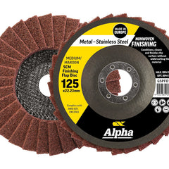 Flap Disc Surface Finishing 125mm Medium / Maroon SCM Carded (Pk 1)