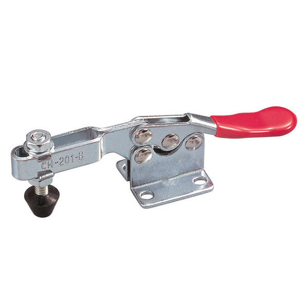 ITM - TOGGLE CLAMP, HORIZONTAL, FLANGED BASE, FLAT HANDLE, 90KG CAP, 56.2MM REACH | CH-201-B