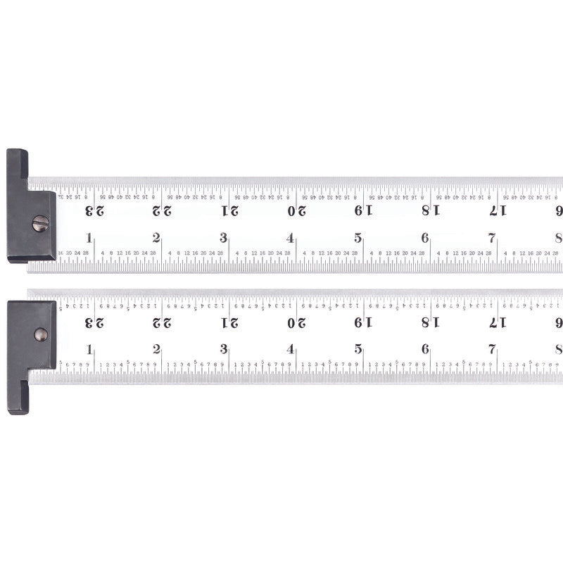 Starrett - Steel Rule Heavy Spring-Tempered 24in 16R Grad w/Hook | CH416R-24