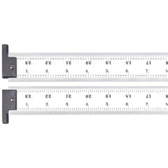 Starrett - Steel Rule Heavy Spring-Tempered 24in 16R Grad w/Hook | CH416R-24