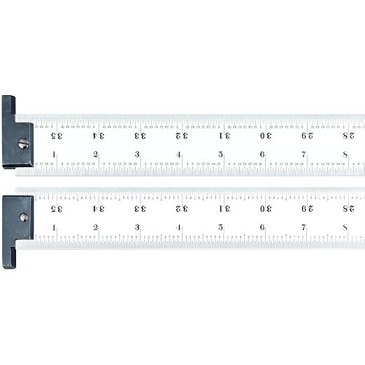 Starrett - Steel Rule Heavy Spring-Tempered 36in 16R Grad w/Hook | CH416R-36