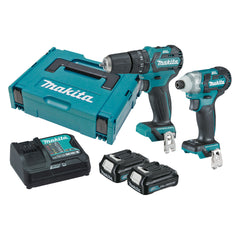 Makita Tools - 2 Piece Brushless Combo Kit - HP332DZ TD111DZ 2 x BL1021B DC10SB Connector Case (821549-5) | CLX205SAJ