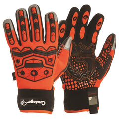 Frontier -  Glove Contego Jabiru Mechanics Impact 360 C5 Black/Fluro Orange Size Medium | 9322297087344