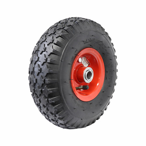 EHI - 3.50-4 Red Steel Pneumatic 3/4 Bearing | CPW3.50-4PS3/4C